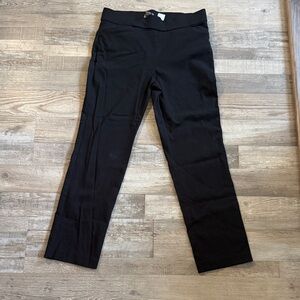 Coral Bay Black Straight-Leg Pants Size 8P